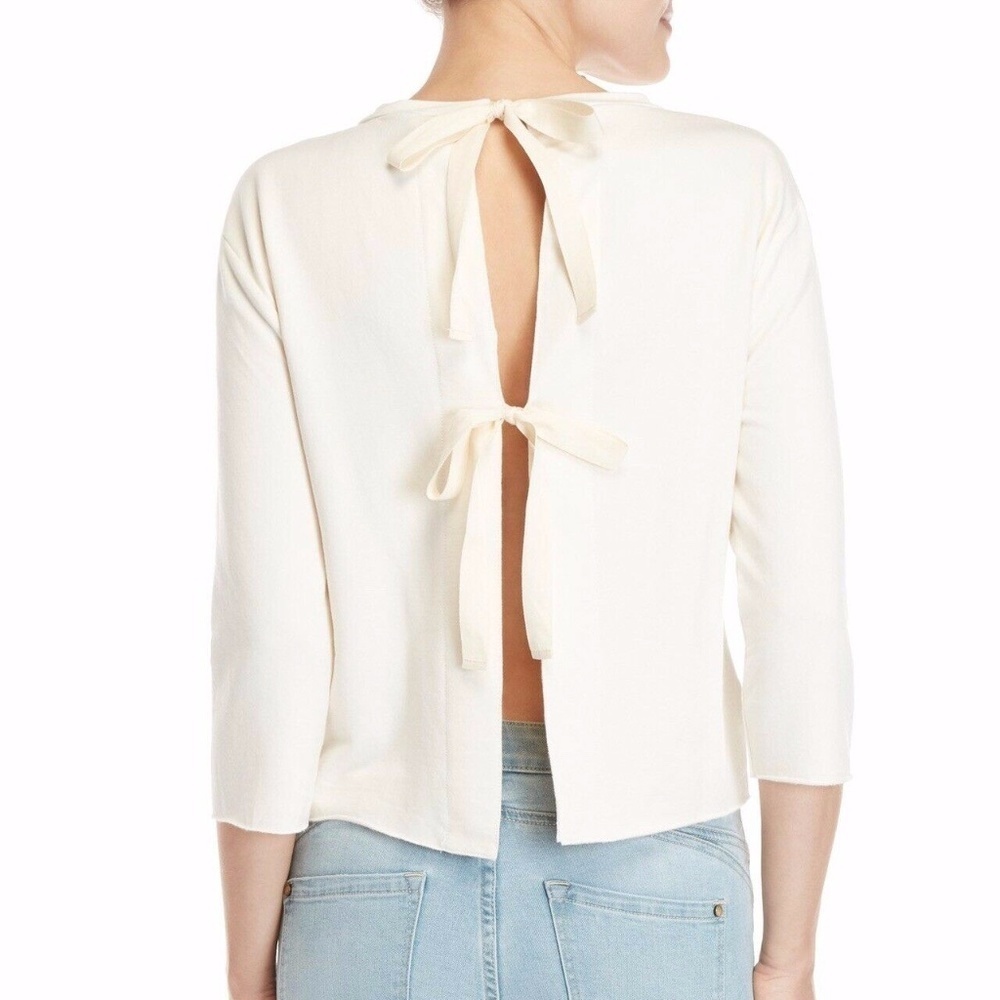 Buffalo | David Bitton Womens Beige Egret Top Open Back
